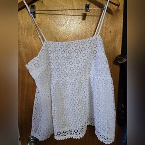 Express White Daisy Embellished Camisole